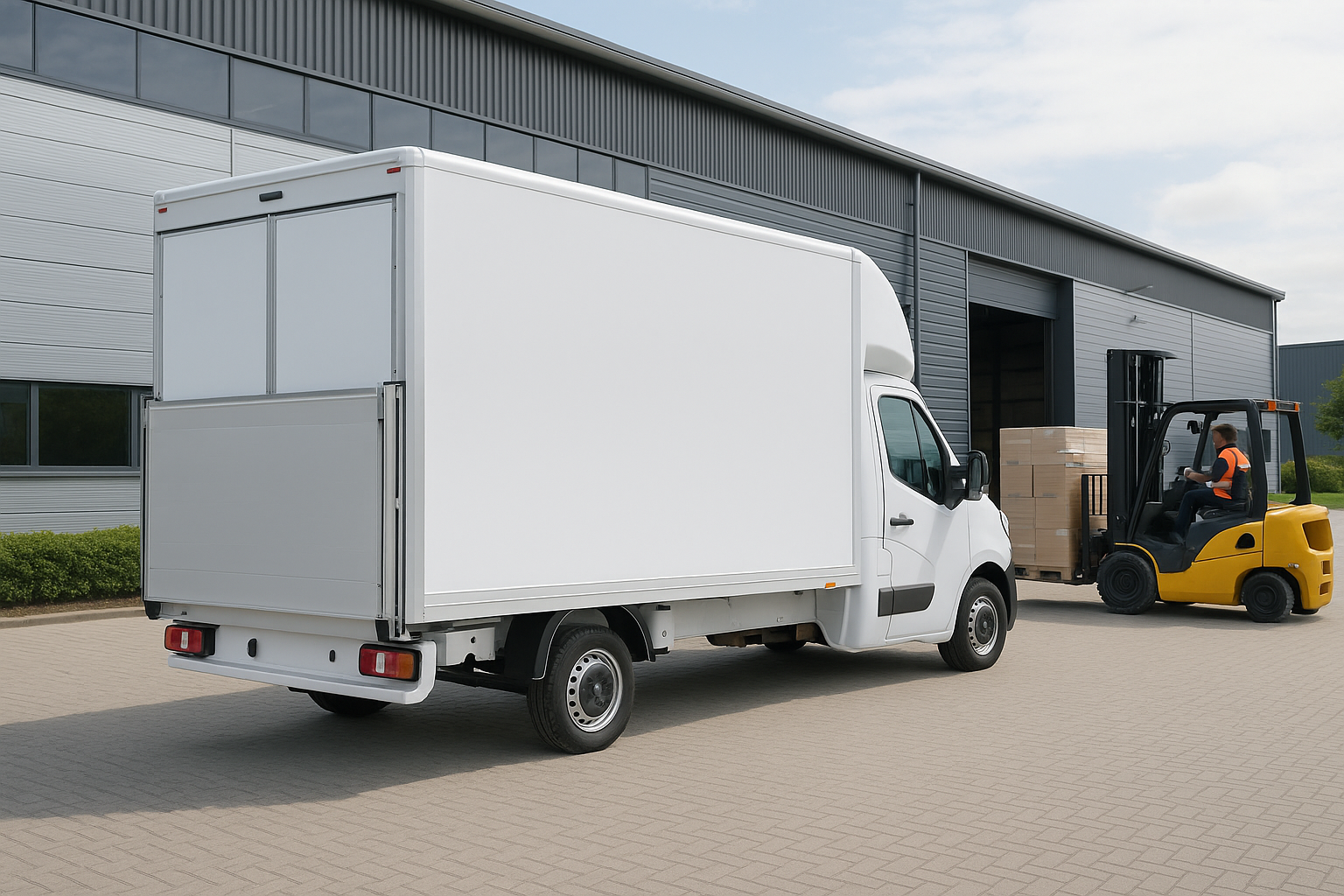 Commercial transport Luton van Luton van prepared for commercial transport work in Essex