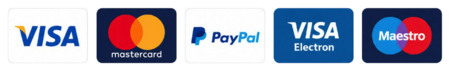 Accepted payment methods – Visa, Mastercard, PayPal, Visa Electron and Maestro
